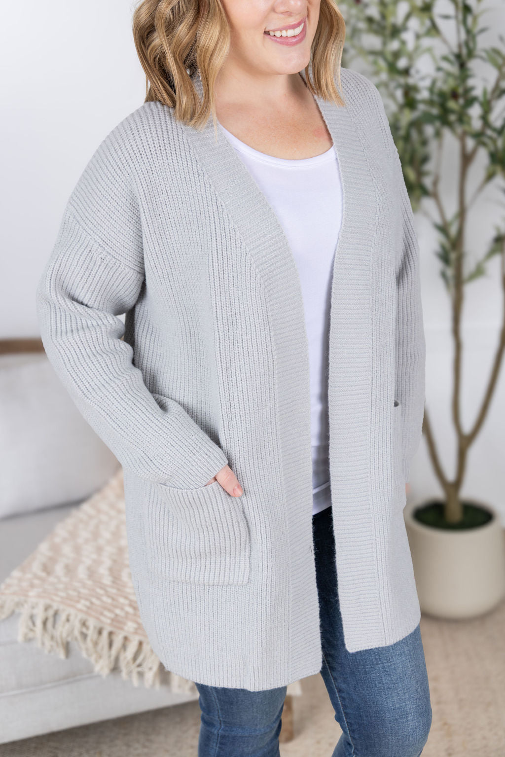 Layla Sweater Cardigan - Grey